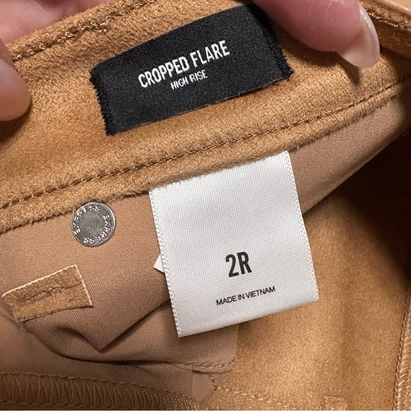 Express Camel Faux Leather Pants - Picture 4 of 5